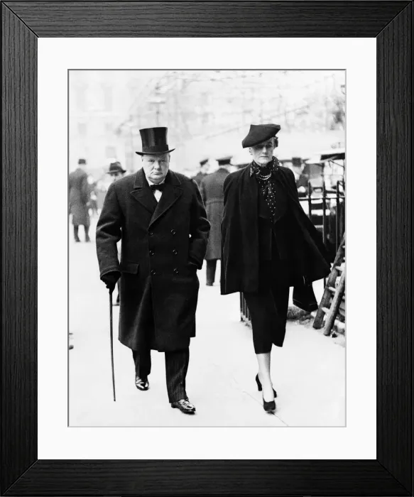 Framed Print : Sir Winston Churchill and Wife Lady Clementine Churchill. circa 1937 Framed Print : Sir Winston Churchill and Wife Lady Clementine Churchill. circa 1937