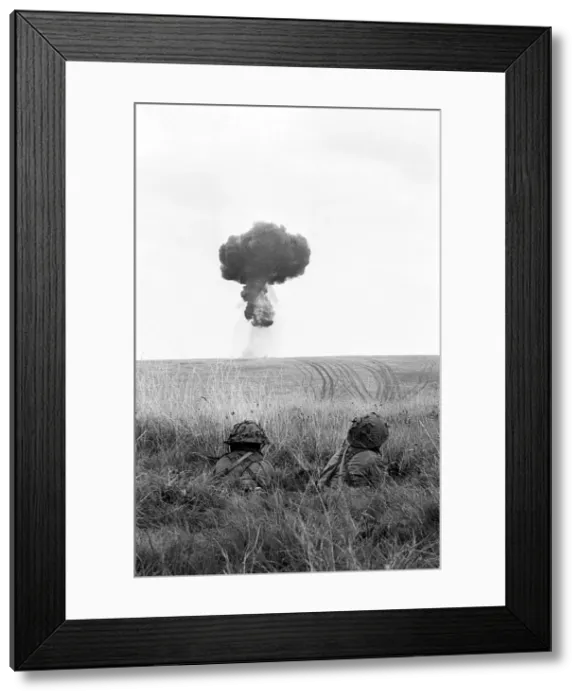 Framed Print : Gurkha Troops during a Nuclear Excercise - August 1962 take cover in long grass Framed Print : Gurkha Troops during a Nuclear Excercise - August 1962 take cover in long grass