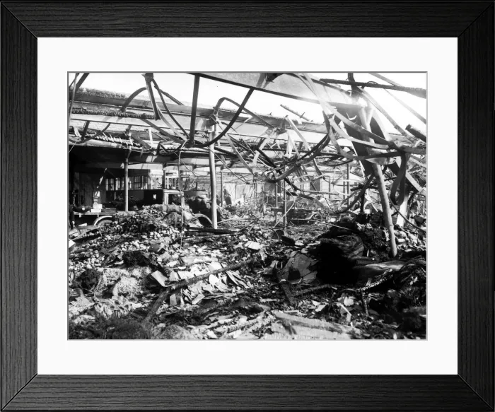 Framed Print : WW2 Air Raid Damage Bomb damage at Middlesbrough