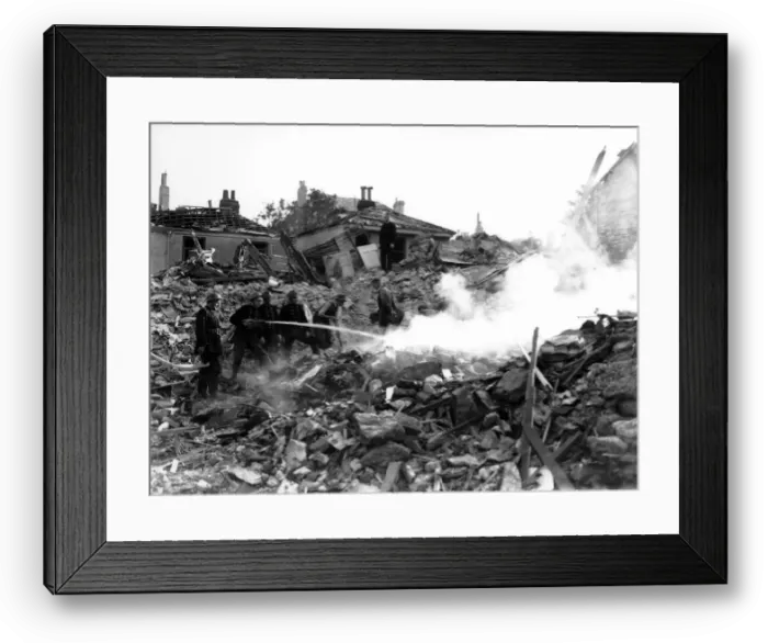 Framed Print : WW2 Air Raid Damage August 1943 Bomb damage on the South coast Framed Print : WW2 Air Raid Damage August 1943 Bomb damage on the South coast