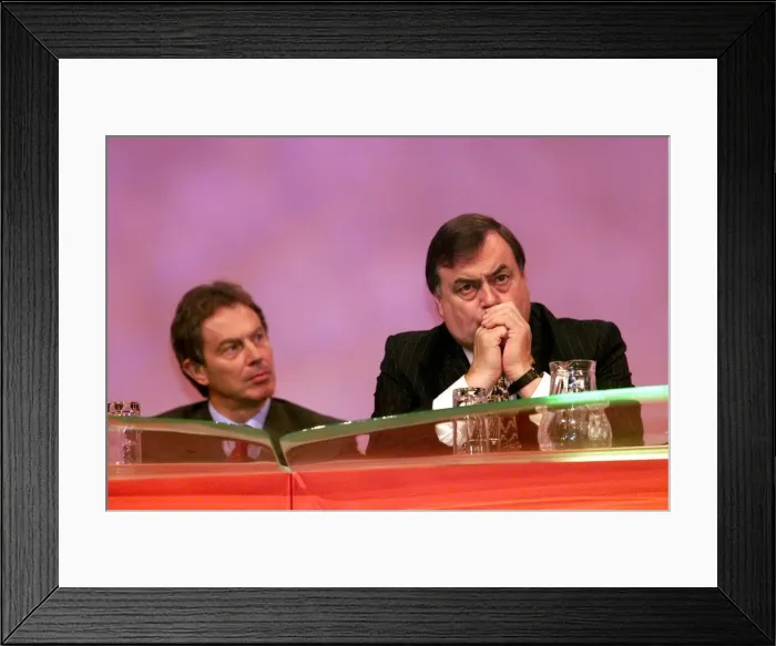 Framed Print : John Prescott MP at the Labour Party Conference Sep 1999 in Bournemouth