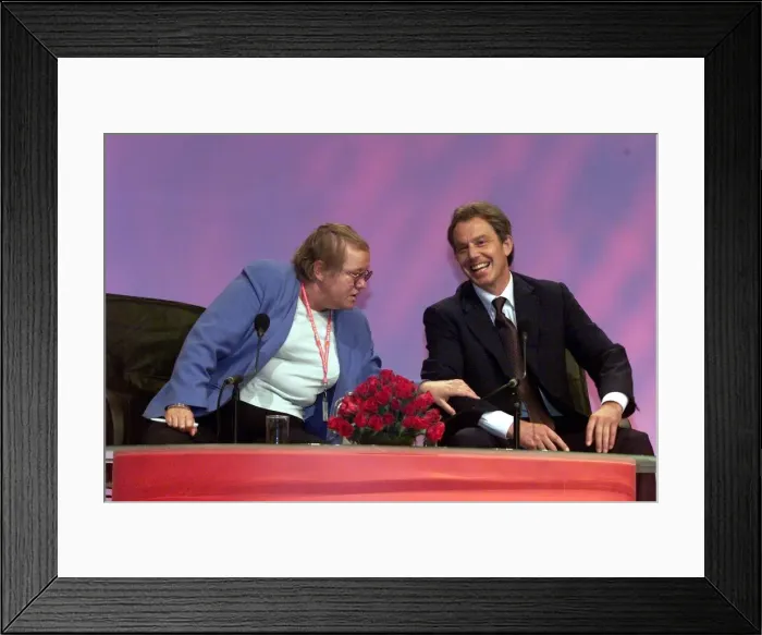 Framed Print : Tony Blair Prime Minister and Mo Mowlam Sep 1999 - Question