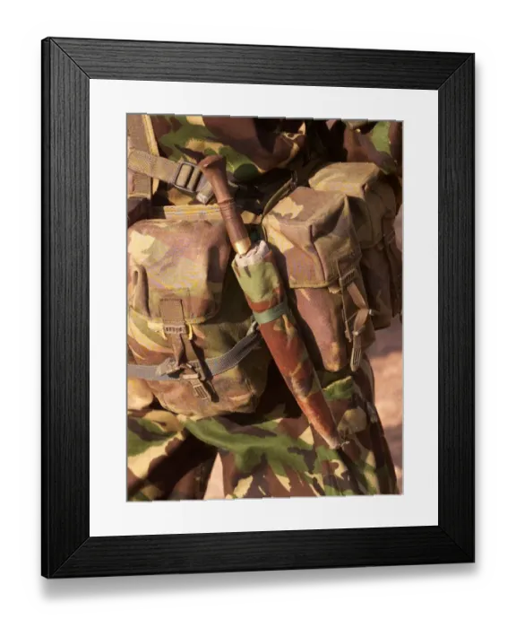 Framed Print : The Gurkhas Kukri Knife and Equipment September 1999
