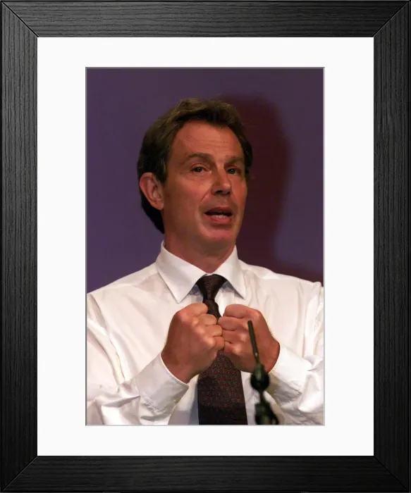 Framed Print : Tony Blair during Question and Answer Session at Labour Party Conference in Bournemouth
