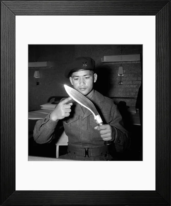 Framed Print : Gurkhas - May 1962 Gurkhas At Home'To Press at Jellabad Barracks