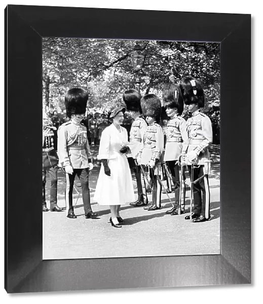 Queen Elizabeth ll Inspecting Guards May 1956 With the Duke of Gloucester the Queen