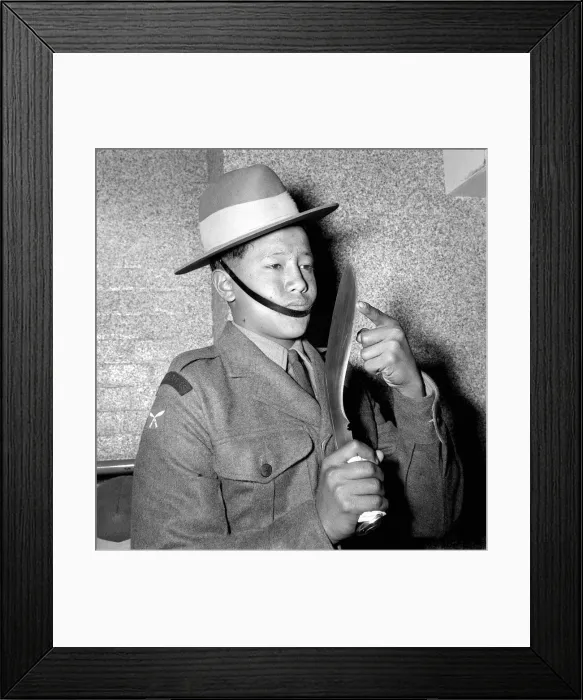 Framed Print : Gurkhas - May 1962 Gurkhas At Home'To Press at Jellabad Barracks