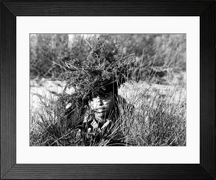 Framed Print : A girl of the Israeli Army in camouflage during basic training Framed Print : A girl of the Israeli Army in camouflage during basic training
