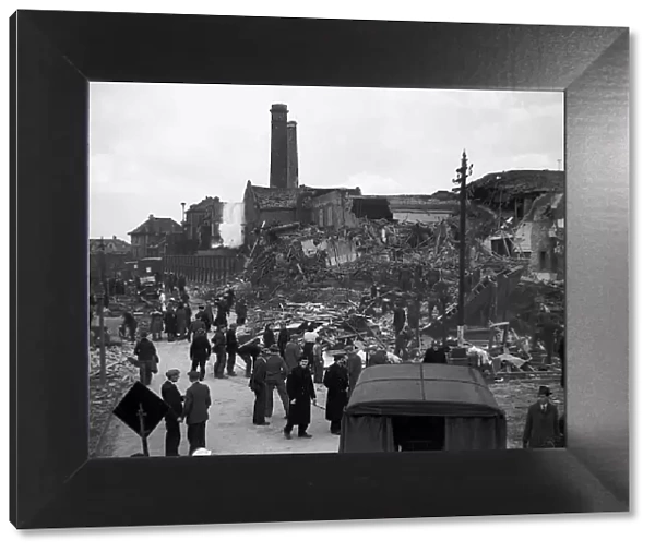 WW2 Air Raids Ilford Essex East London WW2 Bomb damage in Ilford East London after
