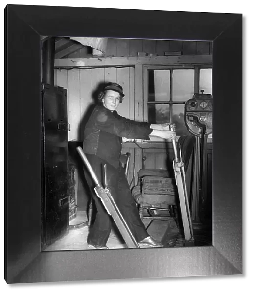 Audrey Hallam woman signal worker on the railways 1941 women doing mens jobs