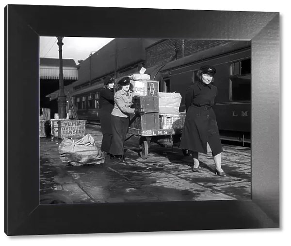 Women Railway Porters at Crewe Railway Station 1941 Women at War WW2