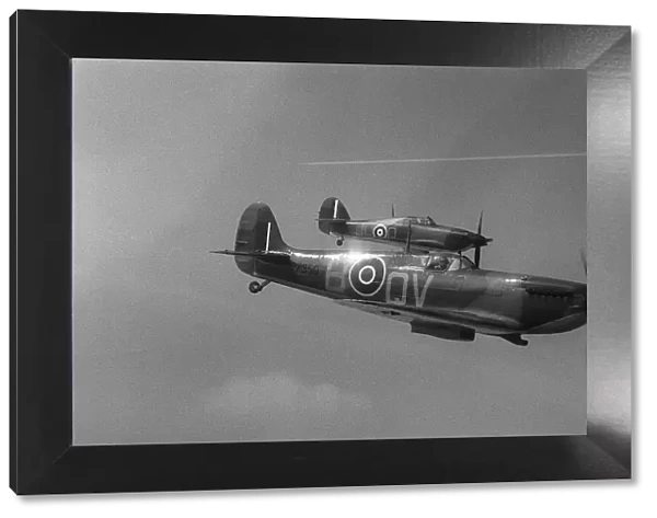 Supermarine Spitfire and Hawker Hurricane aircraft May 1978 of the Battle of