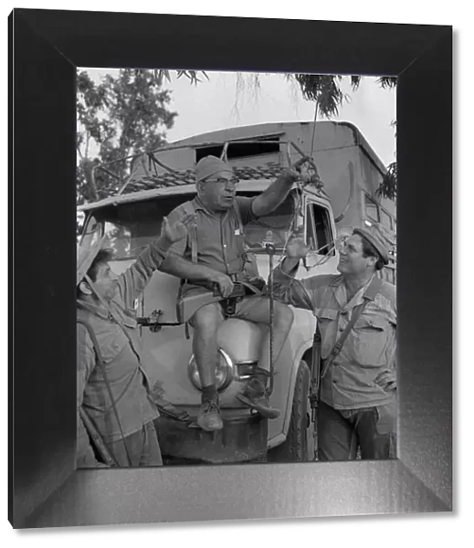 Doktorski Natan 66 years old May 1967 army driver three men sitting by an army