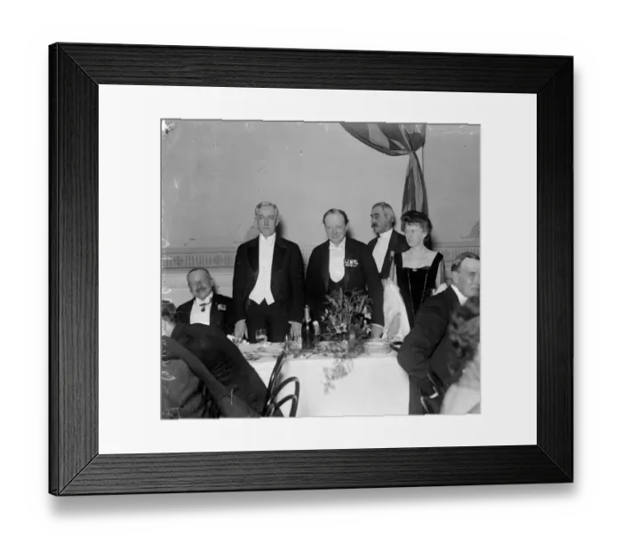 Framed Print : Winston Churchill stands alongside United States Ambassador to the United Kingdom John W Framed Print : Winston Churchill stands alongside United States Ambassador to the United Kingdom John W