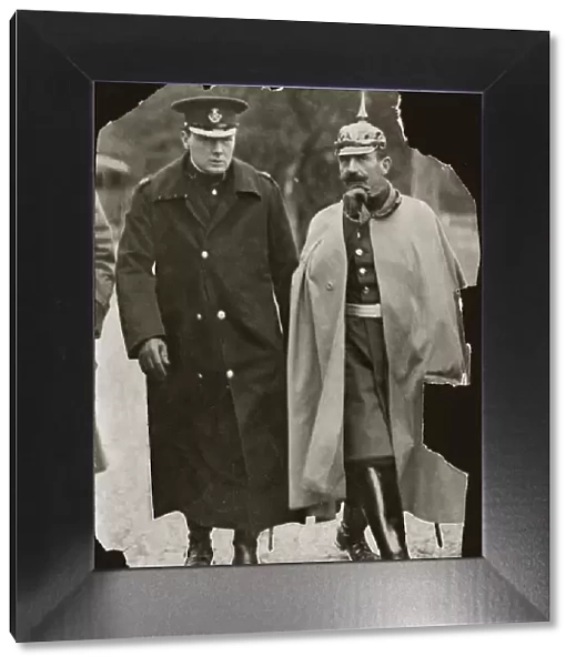 Winston Churchill President of the Board of Trade seen here with a German Officer during