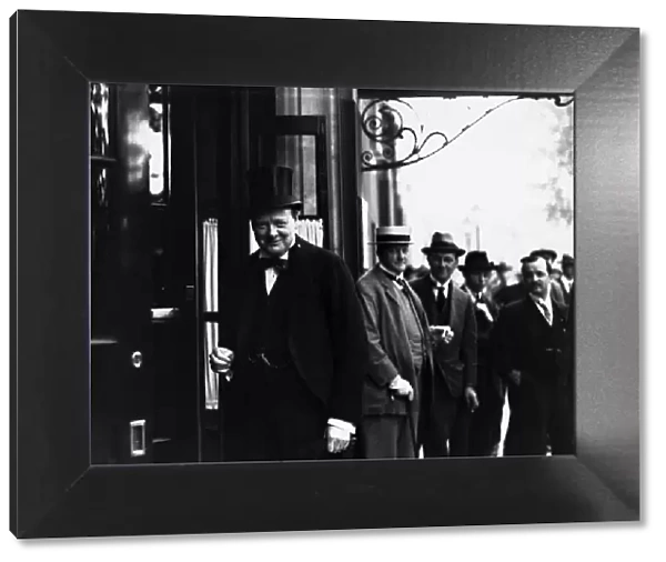 Winston Churchill at the Savoy hotel for lunch with David Lloyd George Circa 1920