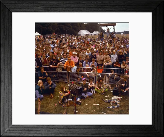 Framed Print : Sixties Fashion 1960s clothing Hippies at flower festival Framed Print : Sixties Fashion 1960s clothing Hippies at flower festival