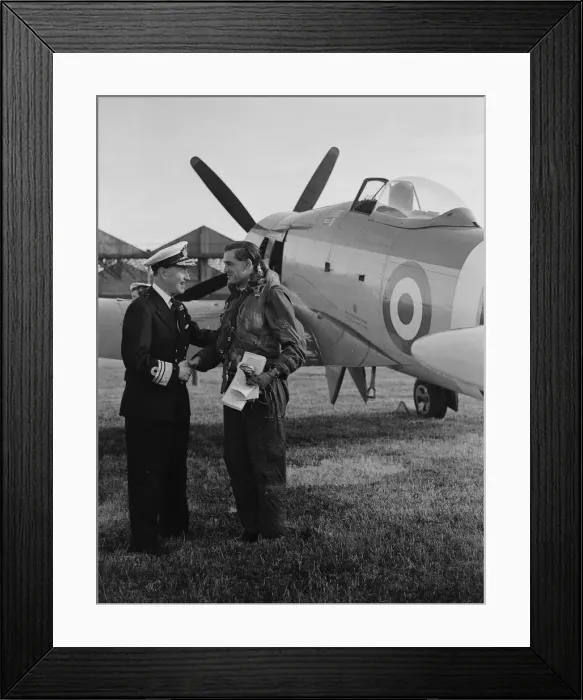Framed Print : Fleet Air Arm Pilots return from Korean War May 1951 A Fleet Air Arm Pilot
