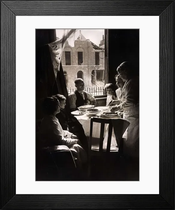 Framed Print : The Family must eat. Typical of the kindly East London, this picture could have been Framed Print : The Family must eat. Typical of the kindly East London, this picture could have been