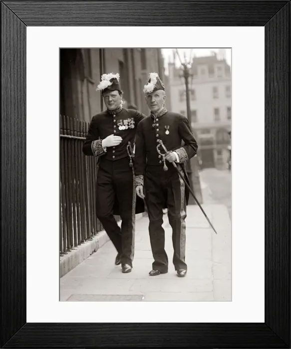 Framed Print : Winston Churchill British Prime Minister with Viscount Morley of Blackburn attending a Framed Print : Winston Churchill British Prime Minister with Viscount Morley of Blackburn attending a
