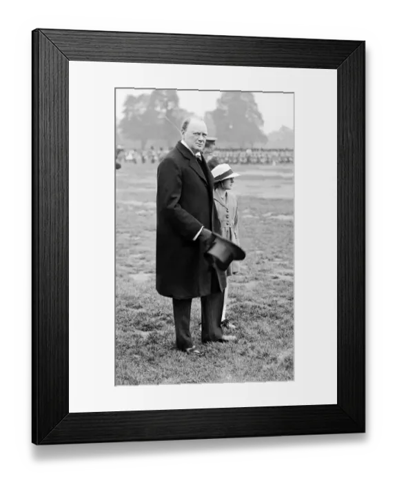 Framed Print : Winston Churchill British Prime Minister at trooping the colour in Hyde park. June 1920