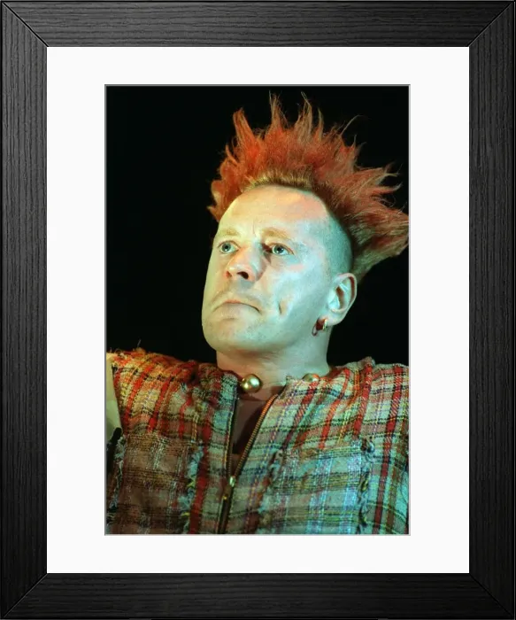 Framed Print : Johnny Rotten on stage at SECC Glasgow July 1996