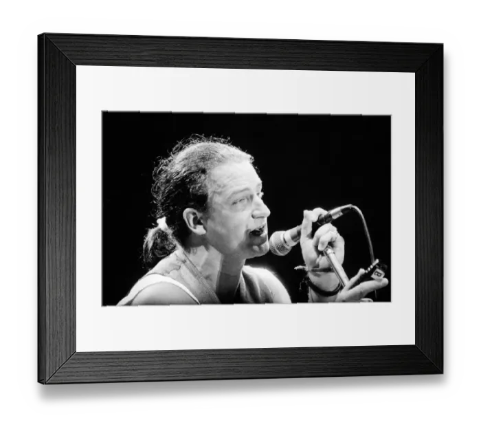 Framed Print : Bono onstage during U2s concert in Cork, the last in the present part of the World