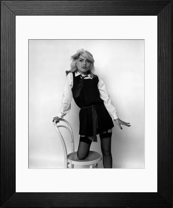 Framed Print : Debbie Harry Blondie singer dressed as a schoolgirl 1978