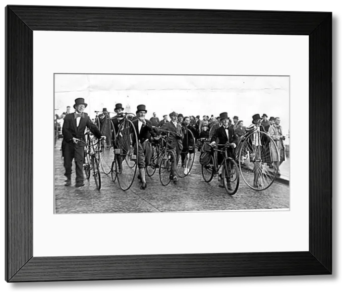 Framed Print : Members of the Old Time Cyclists Fellowship at Tynemouth in June Framed Print : Members of the Old Time Cyclists Fellowship at Tynemouth in June