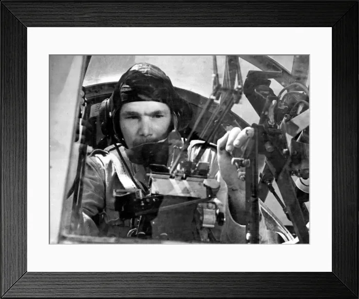 Framed Print : A bomb aimer of the RAF through the perspex of the nose of a Boston bomber prepares to Framed Print : A bomb aimer of the RAF through the perspex of the nose of a Boston bomber prepares to