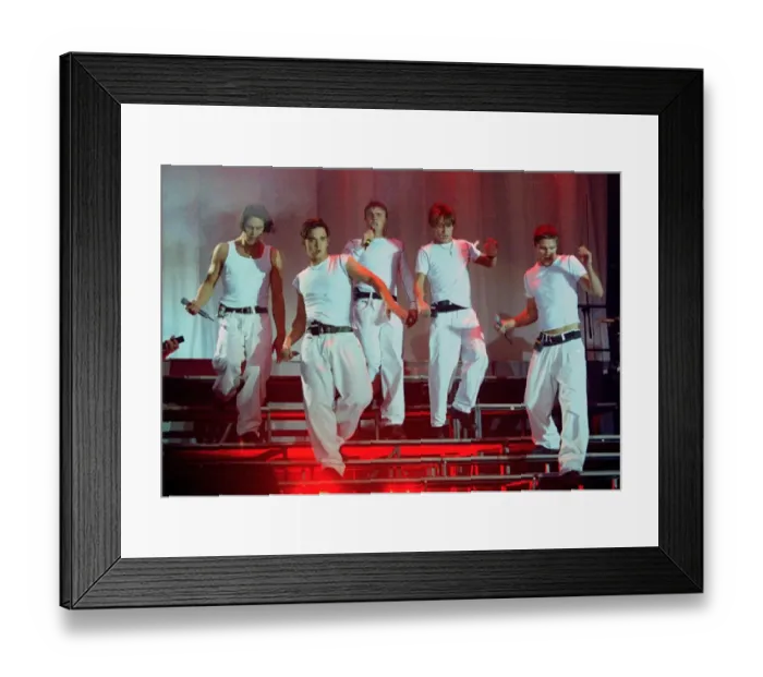 Framed Print : Take That live on stage during a concert. 26th August 1993