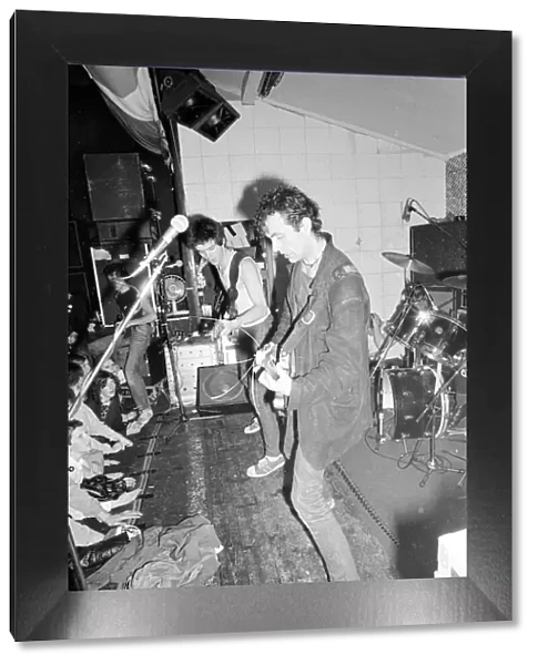 The Stranglers seen here on stage at their Manchester Concert June 1977