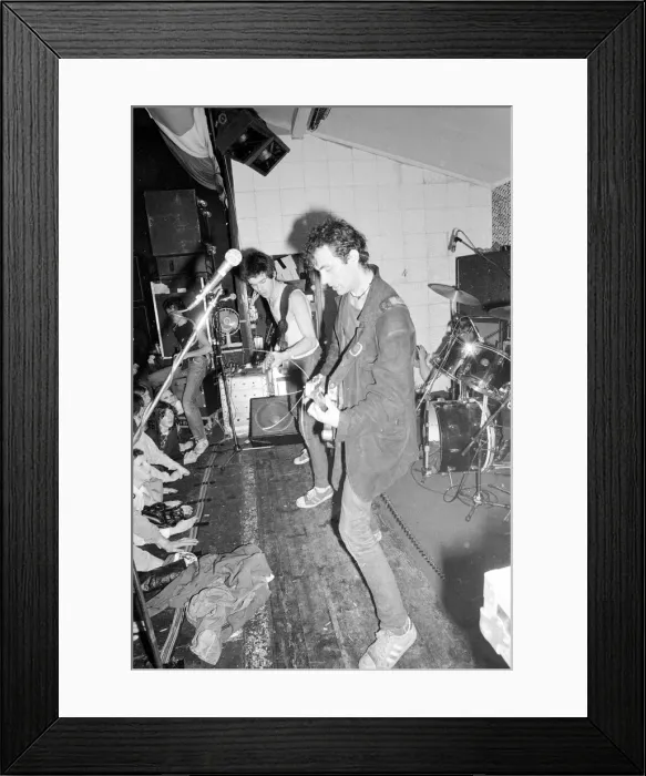 Framed Print : The Stranglers seen here on stage at their Manchester Concert June 1977 Framed Print : The Stranglers seen here on stage at their Manchester Concert June 1977