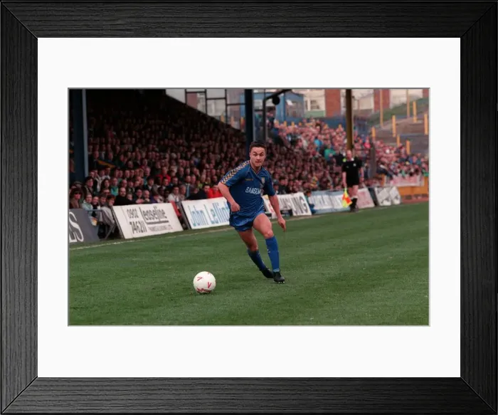 Framed Print : English League Division One match Wimbledon v Everton Dennis Wise of