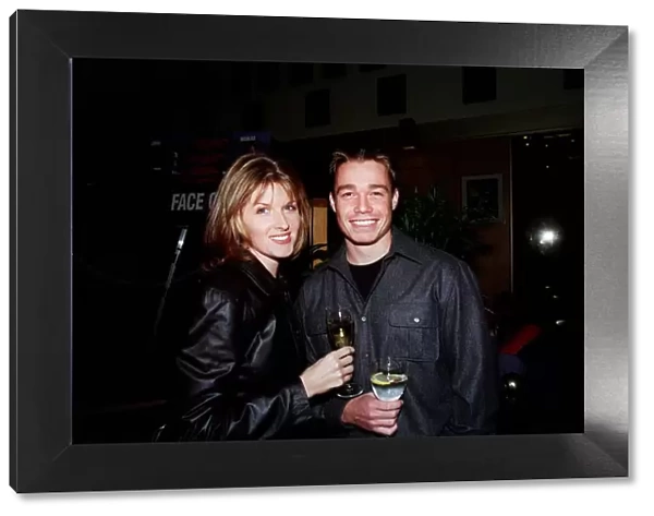 Chelsea footballer Graham Le Saux with his wife Marianne at the premiere of the film Face