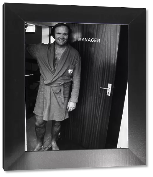 Manager Ron Atkinson Manchester United manager seen here in his dressing gown by office