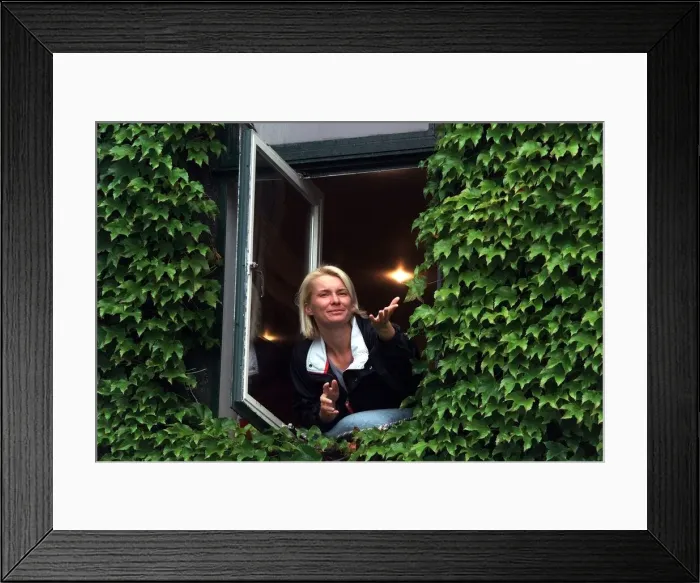 Framed Print : Reigning Wimbledon Champion Jana Novotna June 1999 of the Czech Republic looks out Framed Print : Reigning Wimbledon Champion Jana Novotna June 1999 of the Czech Republic looks out