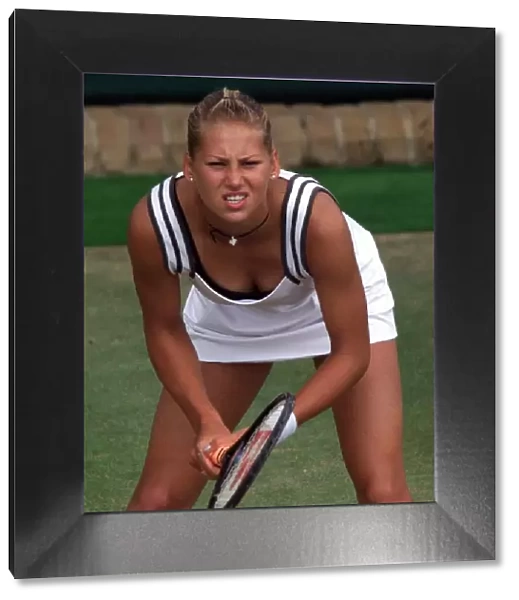 Anna Kournikova Wimbledon Tennis Championships June 1999 Anna Kournikova on court