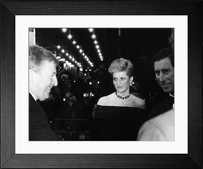 Framed Print : Prince Charles and Princess Diana attend the premier of the film The Last Emperor Framed Print : Prince Charles and Princess Diana attend the premier of the film The Last Emperor