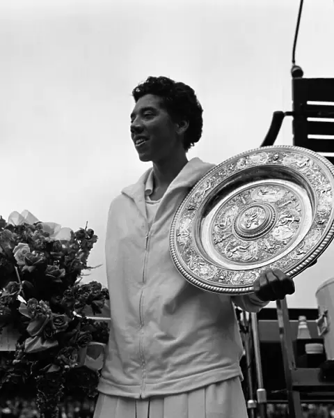 Althea Gibson, winner of the Wimbledon Ladies Singles final. 6th July 1958