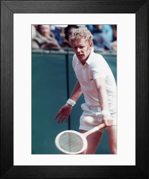 Framed Print : Mark Cox english tennis player competing in Australia 1975