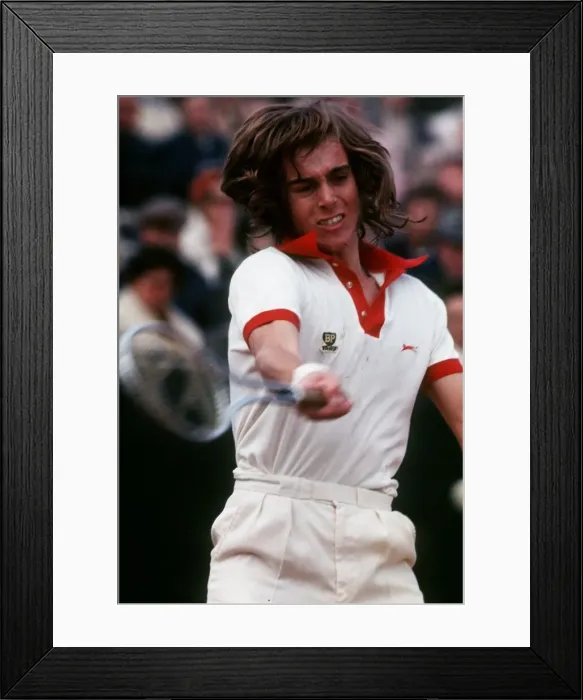 Framed Print : John Lloyd competing in 1975