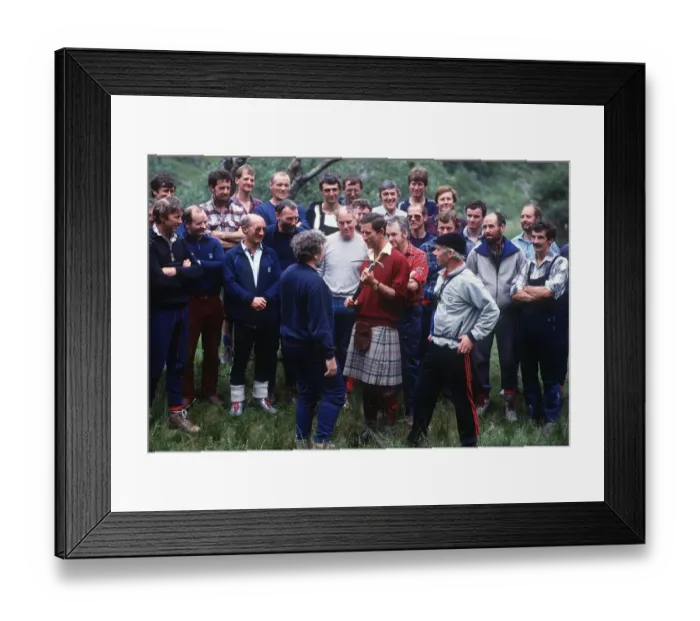 Framed Print : Prince Charles at Glen Coe and River Nevis, Scotland, August 1987