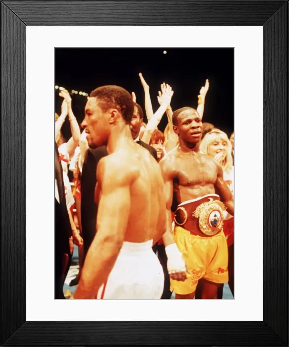 Framed Print : Chris Eubank with Belt
