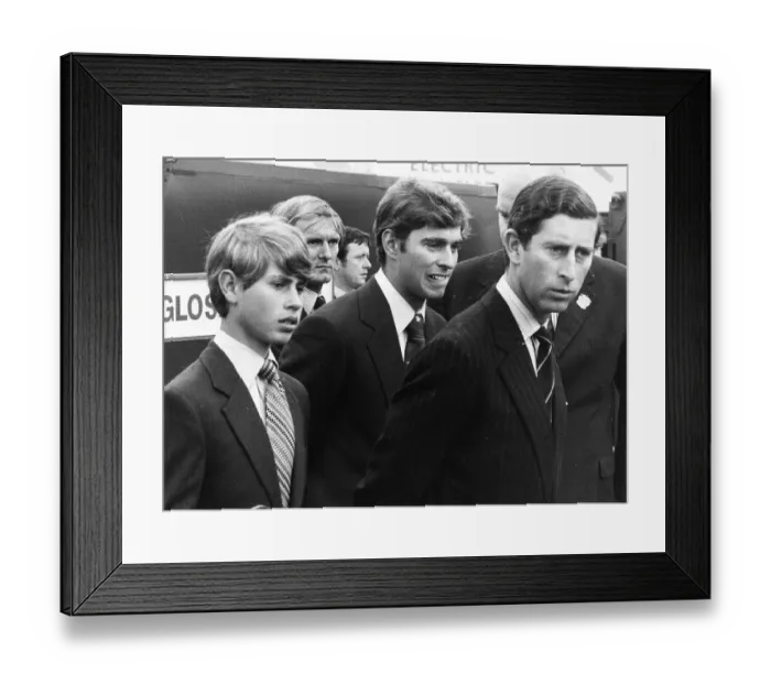 Framed Print : Prince Charles with Prince Andrew and Prince Edward in 1978 at Farnborough Air Show Framed Print : Prince Charles with Prince Andrew and Prince Edward in 1978 at Farnborough Air Show