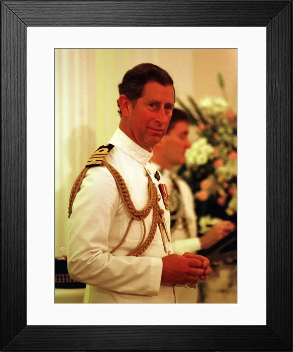 Framed Print : Prince Charles Prince Of Wales at investiture in Hong Kong June 1997