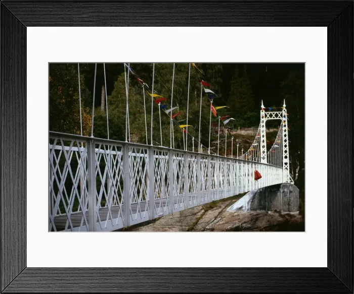 Framed Print : Bridge over River Dee September 1988