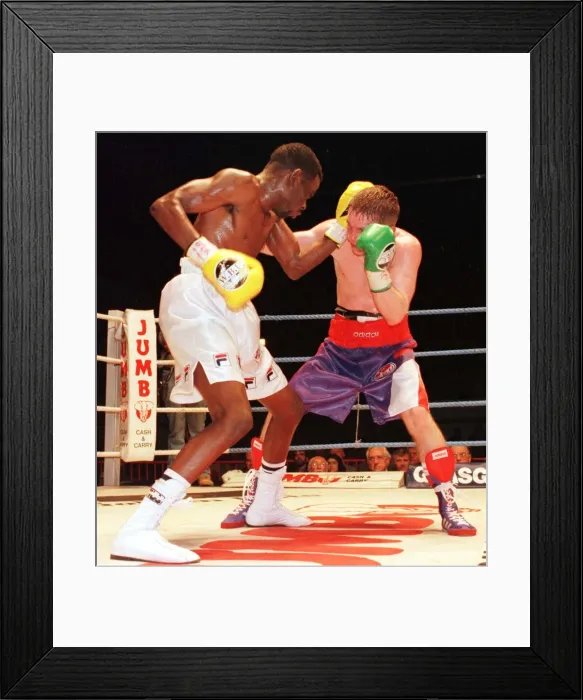 Framed Print : Cassius Baloyi versus Brian Carr June 1999