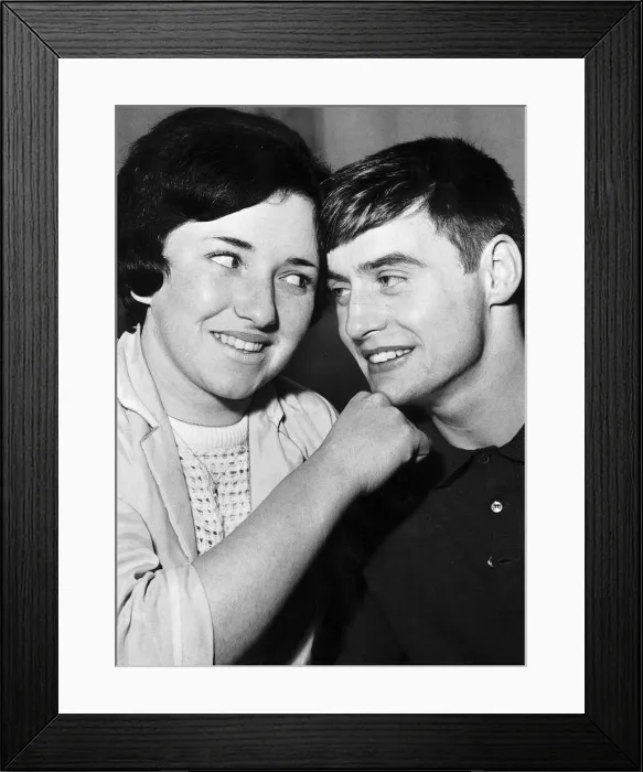 Framed Print : George Hind with girlfriend Margaret Harvey Framed Print : George Hind with girlfriend Margaret Harvey