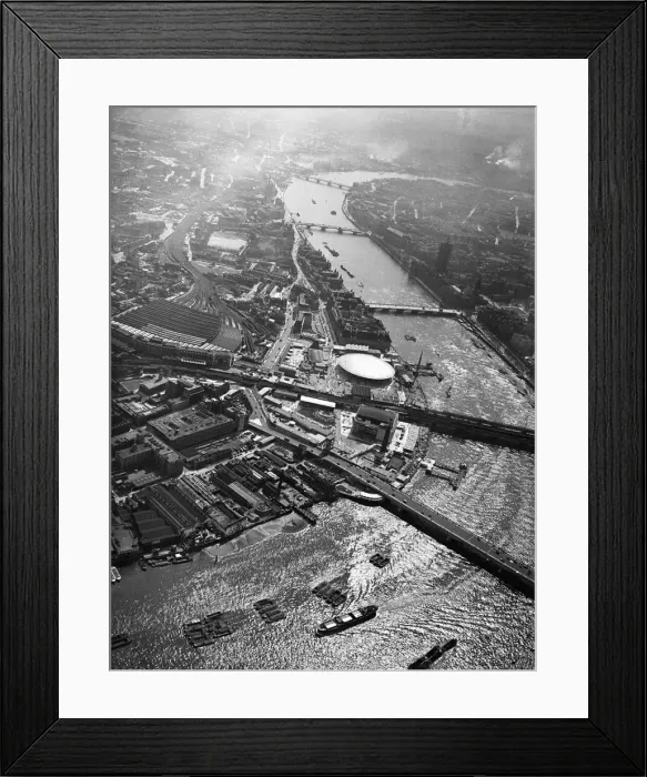 Framed Print : Festival of Britain 1951 An Aerial view of the South Bank site of the Festival of